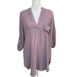 LUSH Soft Purple Oversized Tunic Blouse Top